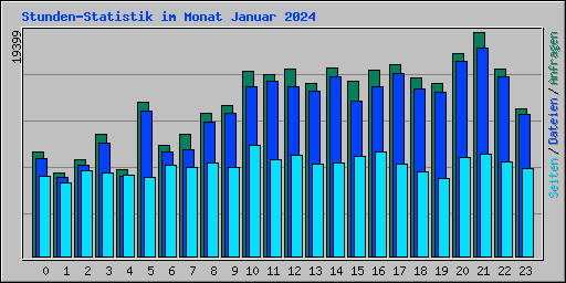 Stunden-Statistik im Monat Januar 2024