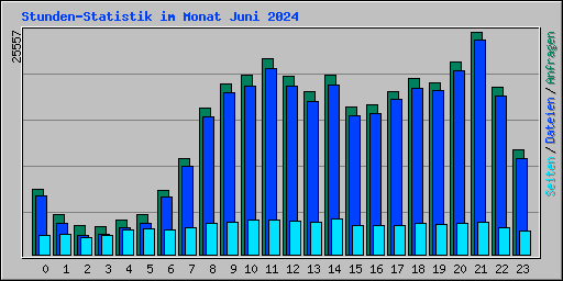 Stunden-Statistik im Monat Juni 2024