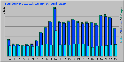 Stunden-Statistik im Monat Juni 2025
