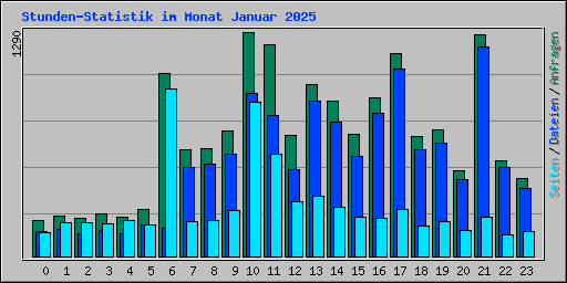 Stunden-Statistik im Monat Januar 2025