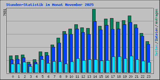 Stunden-Statistik im Monat November 2025
