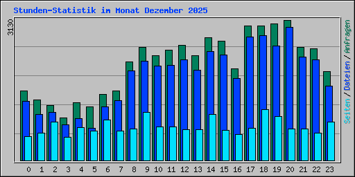 Stunden-Statistik im Monat Dezember 2025